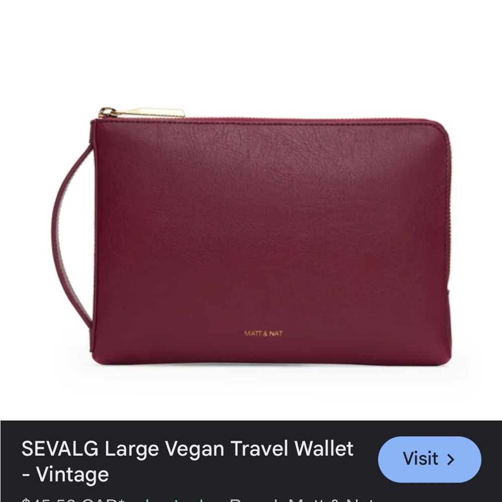 Matt and Nat Sevalg large travel wallet